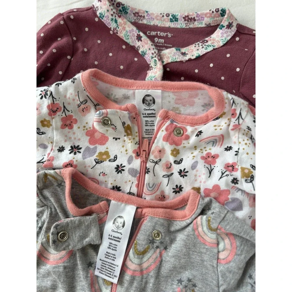 Baby Girl Footie Pajamas Bundle